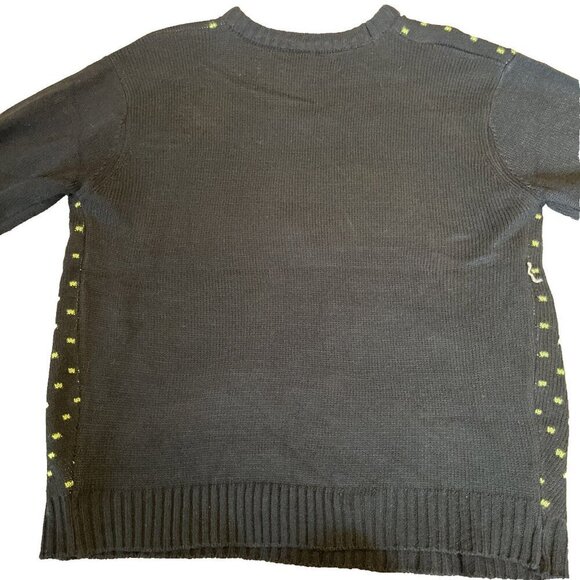 Christmas Ugly Sweater Women X-Large Naughty or Nice Sequins Textured Holiday - Picture 3 of 7